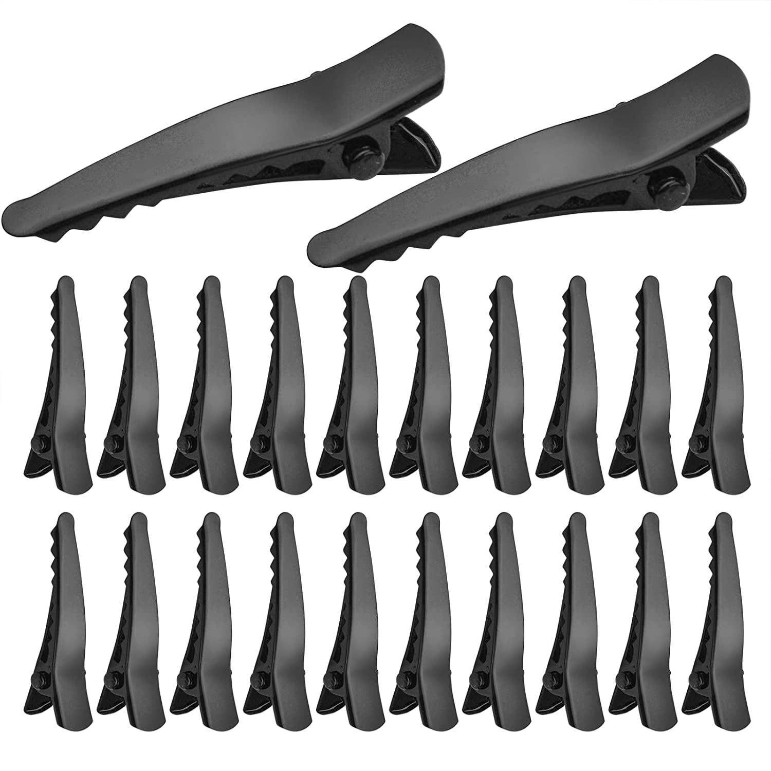 100pcs Black Alligator Hair Clips Metal Professional Nonslip Hair