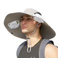 thumbnail image 1 of Sombrero solar Byrotson para hombre, con refrigeración de verano, con 2 ventiladores, color gris, 1 of 6