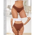thumbnail image 2 of Aijolen Women's Cotton Underwear Lace Brazilian Panties Soft Breathable Cheeky Bikini Low Rise 6-Pack(S,Birch Copse), 2 of 7