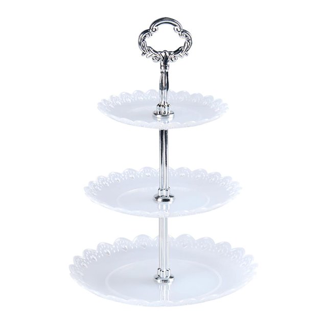 Matsuzay Soporte de 3 capas para pastel, soporte para de pastel de boda, postre, frutas, vegetales, herramienta colocada, soporte para cupcakes para Cocina y Comedor No. 4 Matsuzay HA024217-04