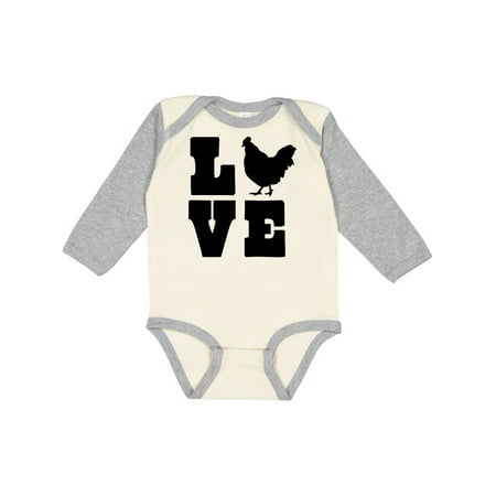

Inktastic Love Chickens Gift Baby Boy or Baby Girl Long Sleeve Bodysuit