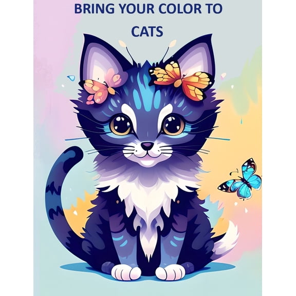 Bring Your Color to: CATS: coloring book for kids, (Paperback)