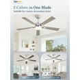 thumbnail image 5 of Zardon 52 Inch Modern Ceiling Fan with Light and Remote & APP Control, Adjustable Downrod Mount, 6 Speeds, Ultra Quiet DC Motor, Reversible Nickel Blades, 5 of 10