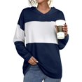 thumbnail image 2 of Sudadera con capucha informal de manga larga suelta con estampado de rayas a la moda para mujer Pompotops gfhjh12083, 2 of 7