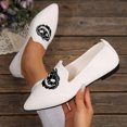 thumbnail image 5 of Women's Fashion Halloween Ballet Flats Pointed Toe Embroidery Knit Loafers Breathable Casual Dressy Shoes, 5 of 6