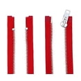thumbnail image 2 of YKK #10 10 Inch to 36 Inch Aluminum Separating Jacket Zipper Extra Heavy Duty Metal Zippers for Sewing Coats Crafts (Red - 519, 17 Inches), 2 of 3
