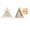 Rose Gold, variant on Collection Round White Diamond Triangle Shape Pushback Stud Earrings for Women (0.10 ctw, Color I-J, Clarity I2-I3) in 925 Sterling Silver