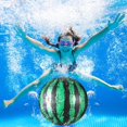 thumbnail image 1 of Swimming Pool Ball,Pool Games for Kids Teens Adults 6 Inch Inflatable Pool Balls Toys(12Pcs), 1 of 7
