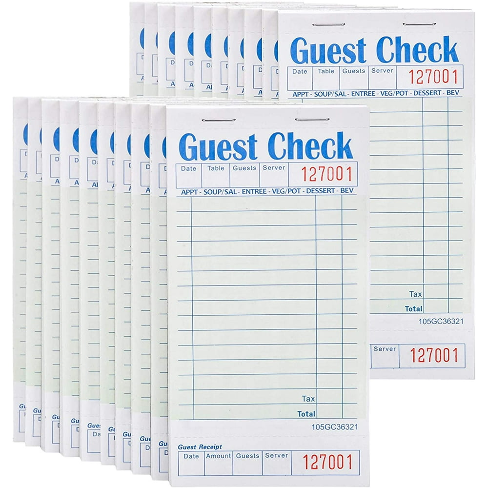 Stock Your Home Guest Order Check Books (20 Pack) Total 1000 Checks