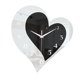 thumbnail image 4 of Reloj de pared con forma de corazón, superficie de espejo, arte decorativo de pared, 11,8x10,6 pulgadas, silencioso, sin tictac, para pasillo, multifu, 4 of 9