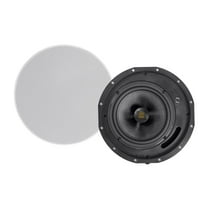 Monoprice Amber 2-Way Carbon Fiber Ceiling Speakers - 8 Inch With Magnetic Grille And Ribbon Tweeter (Pair)