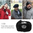thumbnail image 3 of OULII 1Set Mens Warm Hat with Ear Protection for Winter Outdoor Activities in Black Color Round Shape, 3 of 8