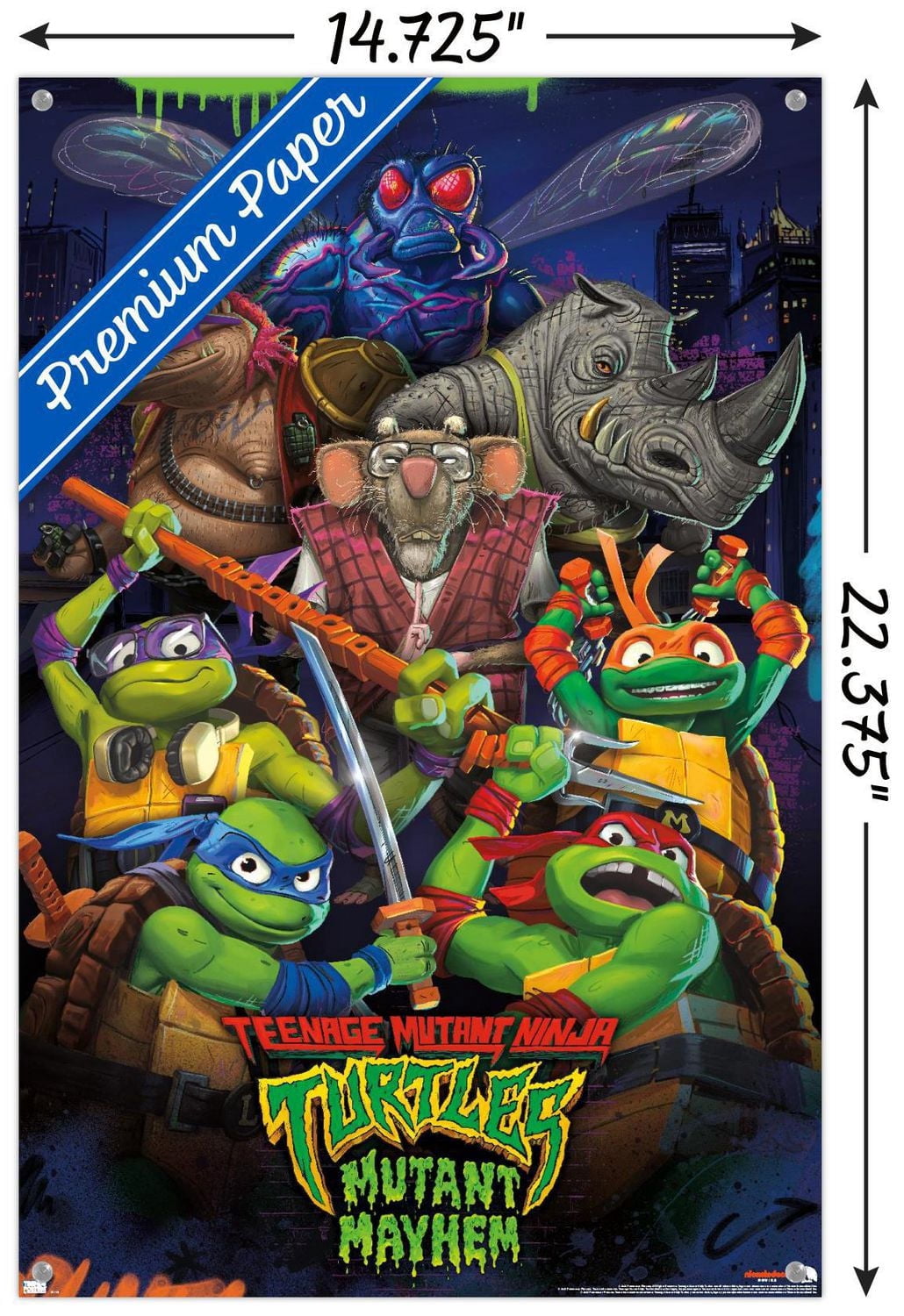 Teenage Mutant Ninja Turtles: Mutant Mayhem - Group Wall Poster