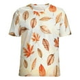 thumbnail image 5 of Autumn Harvest Maple Leaves Thanksgiving T Shirts Basic T-Shirt Short Sleeve Ladies Tee Shirt Summer Graphic Clothing, 5 of 6