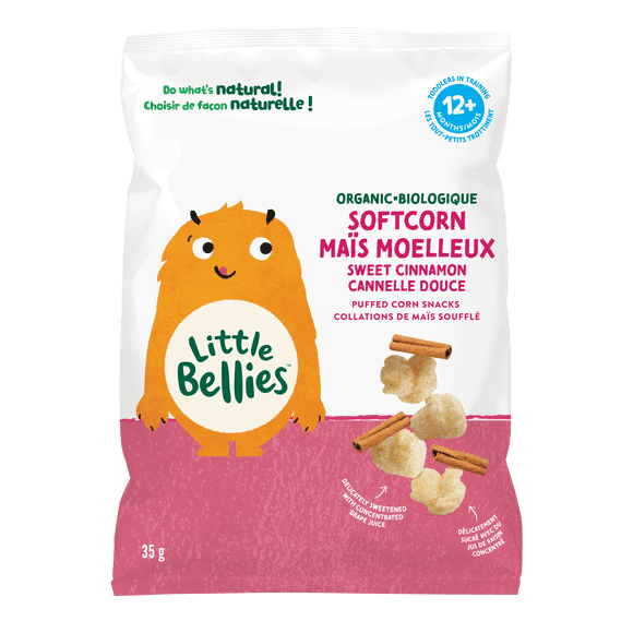 Little Bellies Organic Soft Corn Sweet Cinnamon Puffed Corn Snack 12+ Months, 35gr