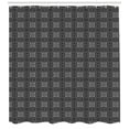thumbnail image 3 of Geometric Shower Curtain, Ornamental Concentric Aligned Black and White Trapped Quadrangulars, Fabric Bathroom Set with Hooks, 69W X 70L Inches, Black Grey and White, by Ambesonne, 3 of 3