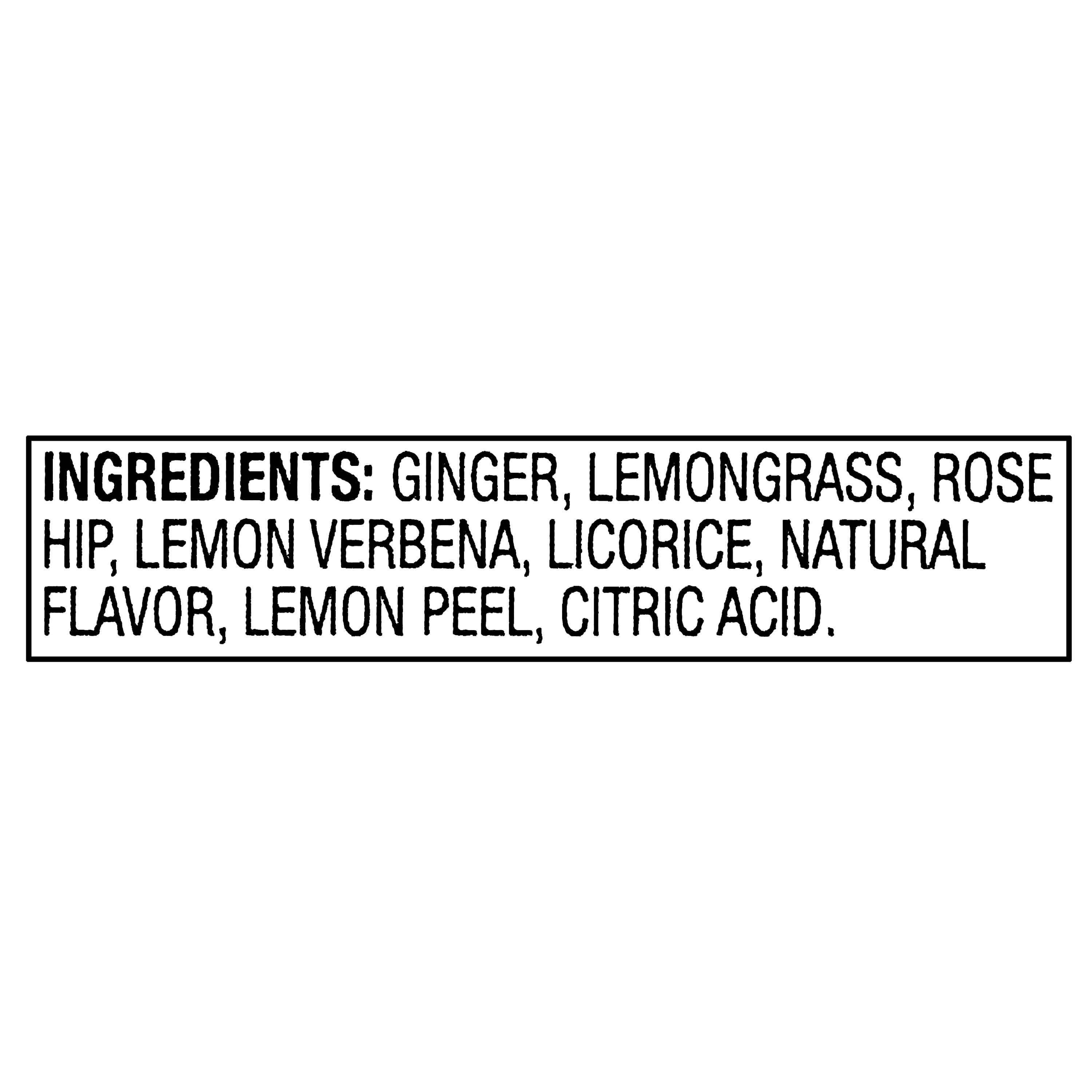 Great Value Lemon & Ginger Tea Bags, 40 Count
