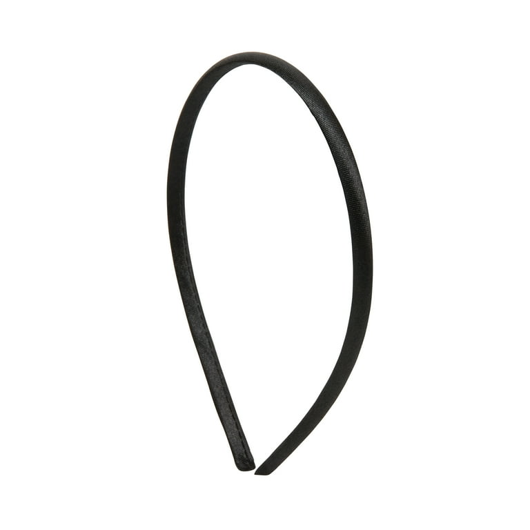 Black cheap satin headband