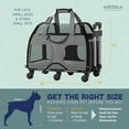 thumbnail image 5 of Katziela Luxury Rider Pet Carrier with Removable Wheels Telescopic Handle (Black and Gray) Pack 1, 5 of 8