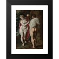 thumbnail image 2 of Jacob De Backer 13x18 Black Modern Framed Museum Art Print Titled - Adam and Eve, 2 of 5