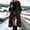 Black, variant on Women's Long Winter Puffer Jacket with Hood Warm Quilted Coat Lightweight Down Jacket Fleece Lined Waterproof Parka White Size M