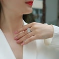 thumbnail image 6 of CKT Fine Jewelry S925 Sterling Silver Plated 18k White Gold Ring with 3.78 Carat Moissanite Stone, Perfect for Weddings and Engagements Women Rings, 6 of 6