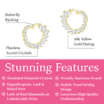 thumbnail image 2 of Cate & Chloe Adelyn 18k Yellow Gold Plated Hoop Earrings with Simulated Diamond Crystals for Women, 2 of 5