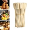 thumbnail image 1 of 100x brochetas de bambú, brochetas de paleta de madera, utensilios de cocina para barbacoa, aperitivos, brochetas, selecciones de paleta de bambú para 9cm DYNWAVEMX Brochetas De Barbacoa, 1 of 8
