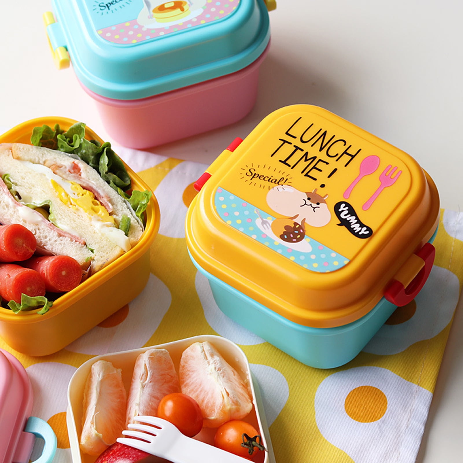 Dream Lifestyle Lunch Box Leak-Proof High-temperature Resistance Portable  Japanese Style 4 Grids Microwavable Bento Box for Work