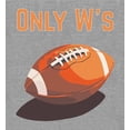 thumbnail image 4 of Only W's American Football Youth Heather Gray Crew Neck Short Sleeve Tee-Medium, 4 of 4