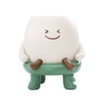 thumbnail image 3 of Cute Planters Funny Planters Smiley Face Rocking Chair Planter Pot with Drainage Hole for Succulents Indoor Outdoor Use Unique Sit-and-Rock Design Lightweight Decorative, 3 of 4