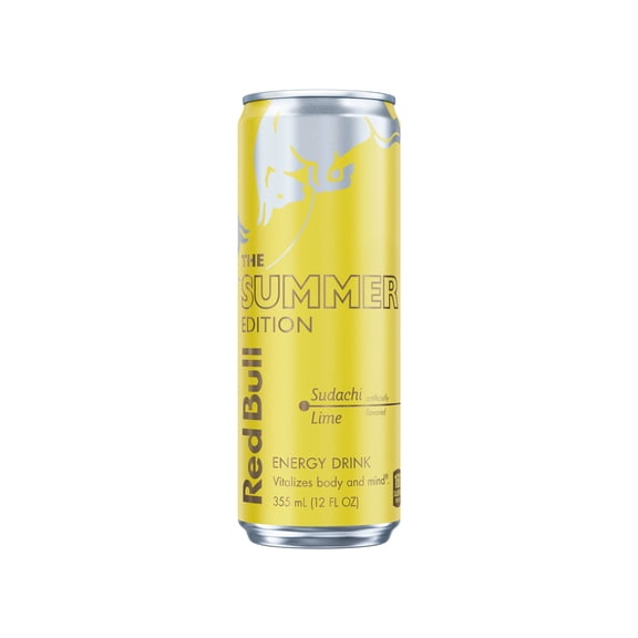 Red Bull Summer Edition Energy Drink, Sudachi Lime, 12 fl. oz. Can, 80mg Caffeine