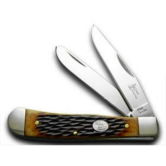 Steel Warrior Trapper - Autumn Second Cut Jigged Bone Handles Pocket Knife Knives