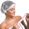 thumbnail image 1 of Gorros desechables CHAO 100 unidades blancos transpirables resistentes, 1 of 5