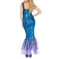 thumbnail image 2 of Women's Mermaid Party Costume Halloween Cosplay Fancy Dress Adults Tail Skirt High Waist with Sexy Hollow Fishnet, 2 of 7