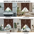 thumbnail image 3 of Brown Floral Swag Valances for Windows, Kitchen Window Curtains Over Sink, Spring Flower Window Treatment Curtains for Living Room/Bedroom Curtains 2 Panel Sets 36"x45", 3 of 8