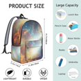 thumbnail image 5 of Colorful Starry Sky and Universe Backpack for School, Cute School Bag with Adjustable Shoulder Straps and Padded Back, 15.7"x11.8"x5.5", 5 of 5