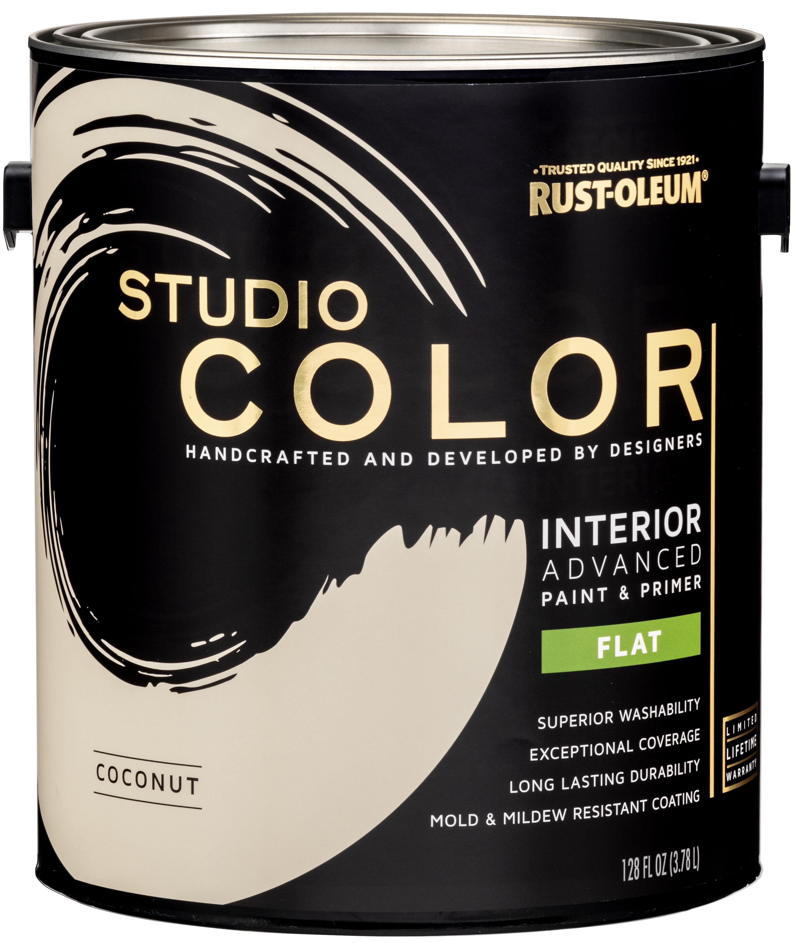 Coconut, Rust-Oleum Studio Color Interior Paint + Primer, Flat Finish, Gallon