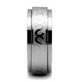 thumbnail image 3 of Anillo Color Plata Para Hombres de Acero Inoxidable Classico Con Madrones, 3 of 4