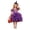 Purple-qP7, variant on Mnyotv Halloween Outfits Girls Short Sleeve Mesh Dress with Witch Hats and Pumpkin Buckets Party Clothes Size 2-3Y