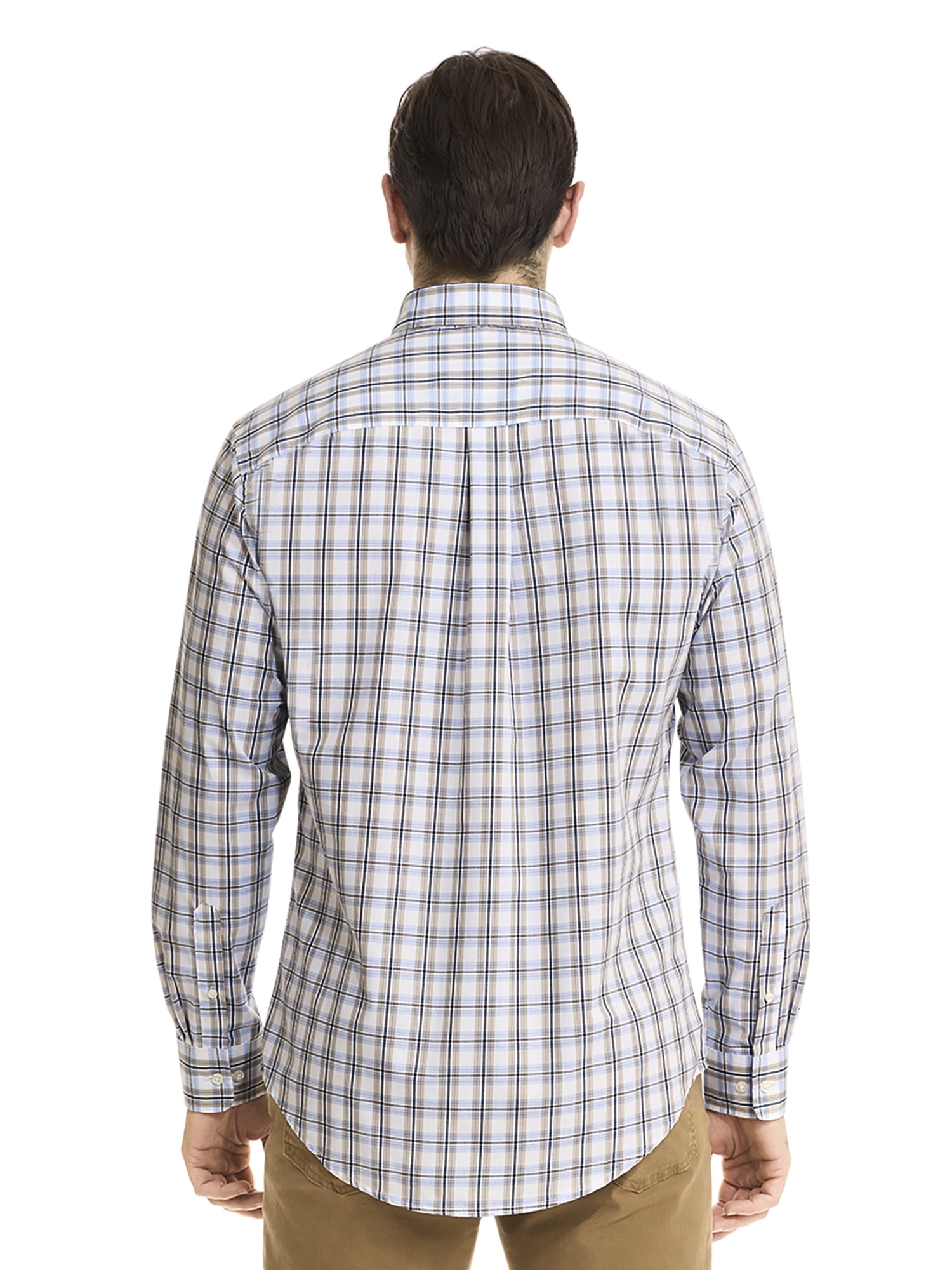 Arrow Men’s Hamilton Plaid Button Down Dress Shirt with Long Sleeves