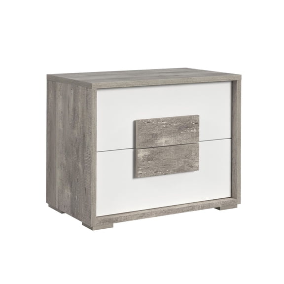 Vega 2-Drawer Nightstand with USB in Dual Tone