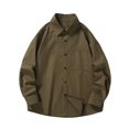 thumbnail image 1 of Chemise Blouse Décontractée pour Homme à Col Rabattu avec Boutons à Manches Longues, 1 of 4