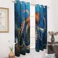 thumbnail image 2 of Colorful Octopus Window Curtain Panels Grommet Blackout Curtains Blackout Curtains for Living Room, 2 of 7