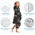 thumbnail image 7 of Red Mushroom Fern Black Pattern Hooded Bath Towel，50"x30" for Ages 3 To 12 Kids, Quick Dry Lightweight Soft Microfiber Hood Beach Towel Cover Up for Kids, 7 of 7