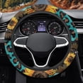 thumbnail image 3 of Yuyamidu Leopard Print Car Steering Wheel Cover Sunflower Car Steering Wheel Covers Winter Steering Wheel Accessories for Sedan Auto 15 Inch Flannel Steering Wheel Case, 3 of 7