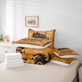 thumbnail image 6 of Catabedysis Cheetah Pattern Camping 7-Piece Twin Bedding For Girls,Wooden Leopard Print Bedding Comforter Set,Multicolor,Reversible, 6 of 7