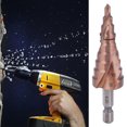 thumbnail image 2 of Loewten Step Drill Bit, High Toughness High Speed Steel Drill Bit, High Wear Resistance Not Easy To Break Cobalt Coating For Perforating Various Materials Deburring, 2 of 7