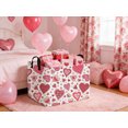 thumbnail image 6 of Rectangular Valentines Basket,Pink Heart Basket,baby basket,Lovely Storage bin,baby Room Decor,easter heart Print Basket,Gift Basket,Shelf Basket(Beautiful heart), 6 of 7