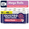 Quilted Northern Ultra Plush 3-Ply Toilet Paper, Sweet Lilac & Vanilla Scented Tube, 12 Mega Rolls